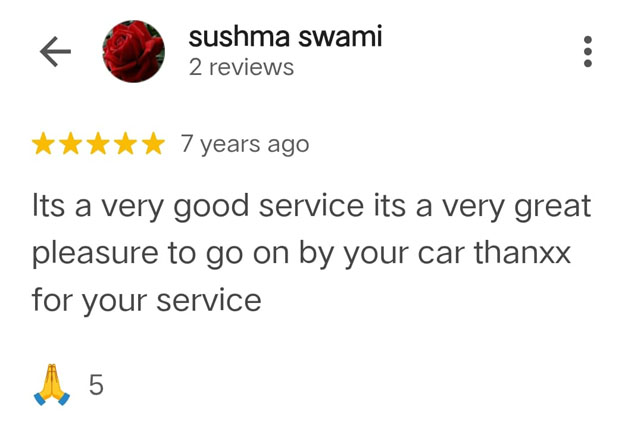 Google review screenshot 6 for Kuldaivat Tours & Travels
