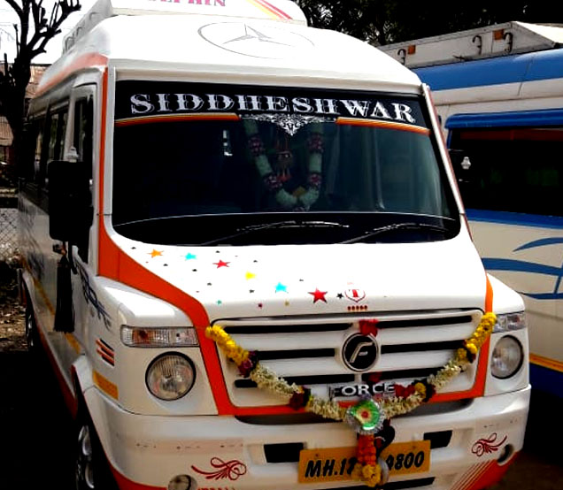 Tempo traveller decorated for wedding