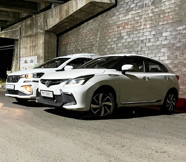 Fleet cars parked for customer booking